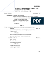 Fifth Semester Three Year LL.B./IX Semester Five Year B.A. LL.B. Examination, December 2013 Competition Law (Optional - Iv)