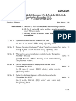 V Semester 3 Yr. LL.B./IX Semester 5 Yr. B.A.LL.B./ B.B.A. LL.B. Examination, December 2016 Opt Iv: Competition Law