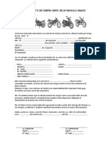 Contrato de Compra Venta de Un Vehiculo Usado