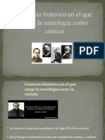 Contexto Histórico en El Que Surge La Sociología