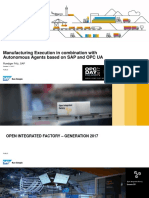 Manufacturing Execution in Combination With Autonomous Agents Based On SAP and OPC UA
