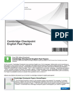 Cambridge Checkpoint English Past Papers