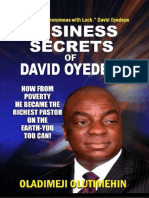 Business Secrets of David Oyedepo: How From Poverty He Became The Richest Pastor On Earth-You Too Can