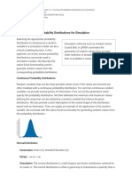 Chapter Review: Appendix 11.1 Common Probability Distributions For Simulation