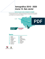 Perfil Demográfico 2016 - 2020 Comuna 13 - San Javier