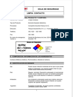 Msds Limpia Contacto Vistony