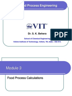 CHE1017 - Food Process Engineering: Dr. S. K. Behera