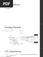 The Static Behavior: Switching Threshold Noise Margins