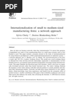 Internationalisation of Small To Medium-Sized Manufacturing Firms: A Network Approach