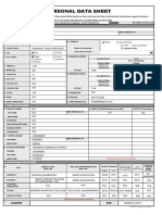 Personal Data Sheet