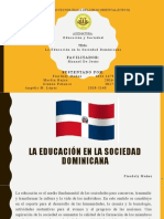 La Educación en La Sociedad Dominicana