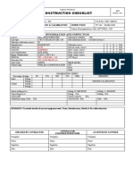 Construction Checklist: Information and Inspection