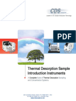 Thermal Desorption Sample Introduction Instruments: A Suite of Sampling and Concentration Systems