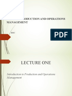 Pom 040: Production and Operations Management