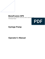 Benefusion Sp5: (This Manual Is Also Applicable To Benefusion Sp5 Ex, Benefusion Sp5 Tiva Syringe Pumps)