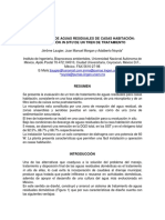 Tratamiento de Aguas Residuales de Casa Habitación Evaluación in Situ de Un Tren de Tratamiento PDF