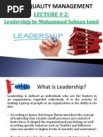 Lecture # 2:: Leadership by Muhammad Salman Jamil