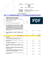 Planilha de Serviços de Paisagismo e Arborização