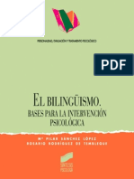 El Bilingüismo. Bases para La Intervención Psicológica - María Pilar Sánchez López & Rosario Rodríguez PDF