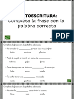 Lectoescritura Completar Frases PDF