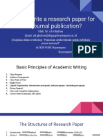 How To Write An RP For Journal Publication