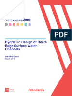 Hydraulic Design of Road-Edge Surface Water Channels: Standards