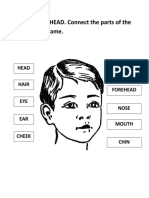 Parts of The HEAD. Connect The Parts of The Head To Its Name