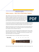 Learn Guitar Fast - How To Read Guitar Tabs, Acoustic Guitar Tablature PDF