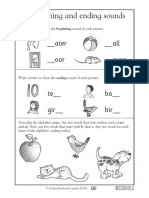 Beginning and Ending Sounds: - Ater - All - Oor - Ouse