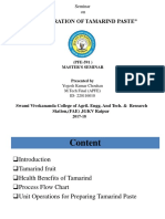 "Preparation of Tamarind Paste": Seminar On