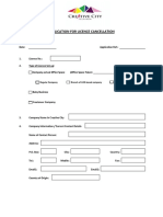 Application For Licence Cancellation: Regular Company Branch of UAE-based Company Branch of Foreign Company