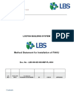 Method Statement For Installation FAHU