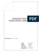 Introduction To Operational Amplifiers: INSTRUCTED BY: Mr. A. Kulasekara