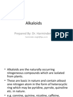 Alkaloids: Prepared By: Dr. Harminder Singh