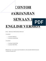 Contoh Perjanjian Sewaan 1