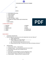 FBS Sequence of Food Service