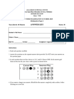 8 Ceteralized VIII Math P1 Key