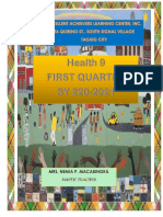 Health 9 First Quarter Learning Module