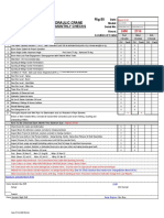 Rig:50 Diesel / Hydraulic Crane Weekly and Monthly Checks