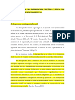 Reflexiones para Una Intervención Científica y Ética Con Pacientes Con Discapacidad Mental.