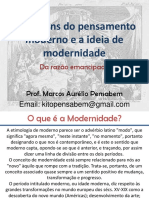 As Origens Do Pensamento Moderno e A Ideia de Modernidade PDF