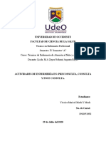 Actividades de Enfermería en Pre, Post Consulta