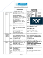 Revision of Service Charges - Deposit