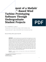 Development of A Matlab Simulink Based Wind Turbine Prototyping Software Through Undergraduate Student Projects