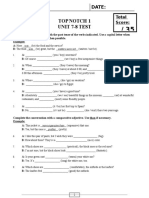 Top Notch 1 Unit 7-8 Test: Name: Date