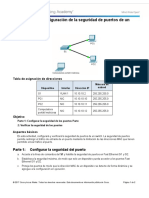 5.2.2.7 Packet Tracer - Configuring Switch Port Security Instructions