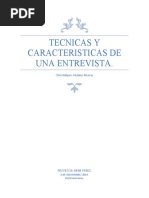 Tecnicas y Caracteristicas de Una Entrevista.-1