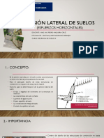 Presión Lateral de Suelos: (Esfuerzos Horizontales)