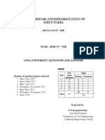 Ce 2071 - Repair and Rehabilitation of Structures: Year / Sem: Iv / Viii