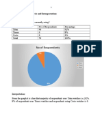 No of Respondents: Chapter 4. Data Analysis and Interpretation